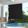 Outsunny 6'W x 6'H Roller Shades, Outdoor Blinds Cordless Roll Up Shade for Porch Balcony Gazebo, Black