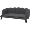 PawHut Dog Couch Pet Sofa Cat Bed with Removable Cushion Wood Legs for Medium and Large Dogs, Dark Grey