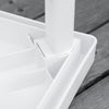 Outsunny Garden Side Table. Plastic Outdoor Square Coffee End Table for Drink, Snack, White
