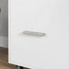 Vinsetto Lateral Filing Cabinet with Wheels and Open Storage Shelf, Mobile File Cabinet with Large Drawer and Adjustable Hanging Bar for Letter, A4 and Legal Size, White