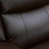 HOMCOM Recliner Chair for Living Room, PU Leather Single Recliner Sofa, Manual Reclining Chair with Footrest, Thick Padding and Side Pockets, Brown