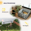 PawHut Whelping Box for Dogs and Puppies, 48" x 48" x 23.5", Puppy Playpen with 600D Windproof Oxford Fabric Cloth, Washable Pee Pad, Pet Playpen with Door, for Medium & Large Dogs