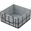 PawHut Whelping Box for Dogs and Puppies, 48" x 48" x 23.5", Puppy Playpen with 600D Windproof Oxford Fabric Cloth, Washable Pee Pad, Pet Playpen with Door, for Medium & Large Dogs