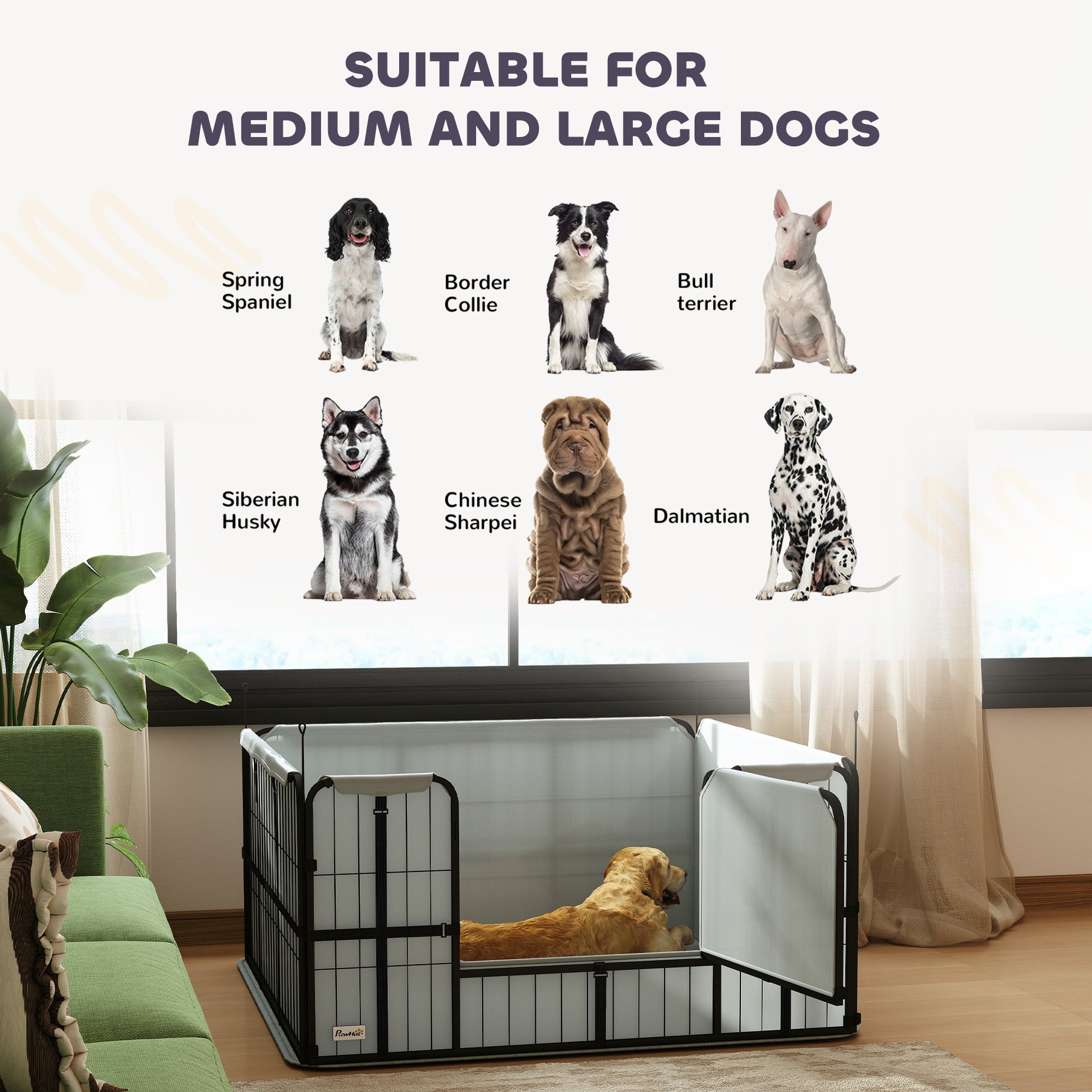 PawHut Whelping Box for Dogs and Puppies, 48