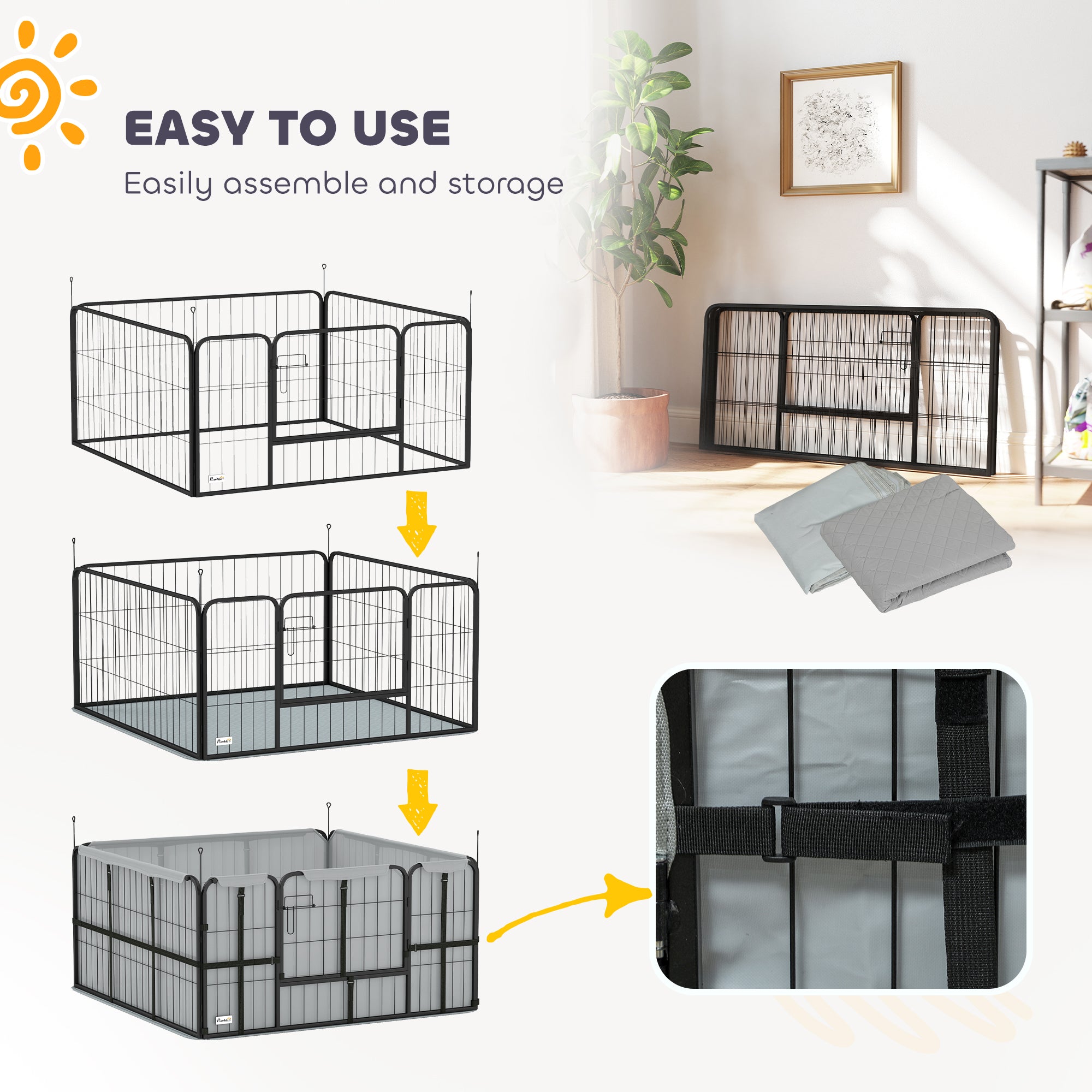 PawHut Whelping Box for Dogs and Puppies, 48