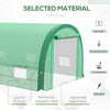 Outsunny 19.5'x10'x6.5' Walk-in Tunnel Greenhouse with Upgraded Structure Zipped Roll Up Mesh Door 8 Mesh Windows, Plant Hot House Tent with PE Cover 15 Plant Labels Gloves, Green