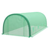 Outsunny 19.5'x10'x6.5' Walk-in Tunnel Greenhouse with Upgraded Structure Zipped Roll Up Mesh Door 8 Mesh Windows, Plant Hot House Tent with PE Cover 15 Plant Labels Gloves, Green