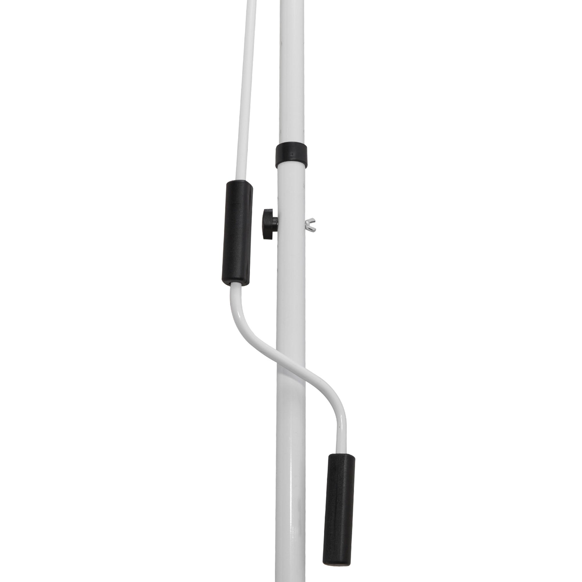 Outsunny 10x5ft Manual Retractable Awning, Patio Sun Shade Canopy Shelter with 5.6-9.2ft Support Pole, Water Resistant UV Protector, for Window, Door, Porch, Deck, Wine Red