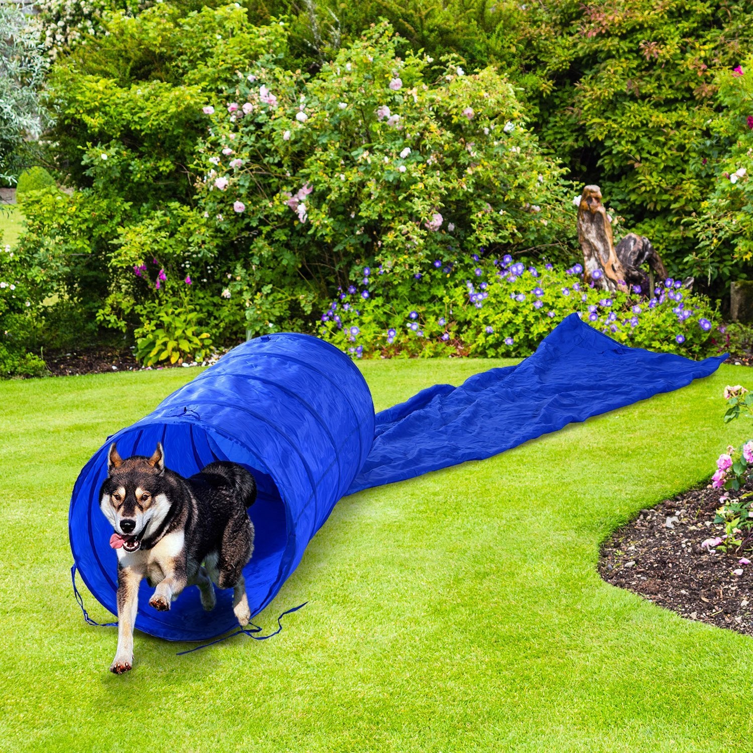 PawHut 16.4ft Dog Tunnel Portable Agility Training and/or Soft Crate Kennel Run Cage Outdoor Training and Exercise Equipment
