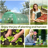 Outsunny Walk-in Tunnel Greenhouse, 19 x 10 x 6.6 ft Hoop House with Zipped Roll-Up Door and 8 Mesh Windows, Outdoor Greenhouse with Galvanised Steel Frame, Green