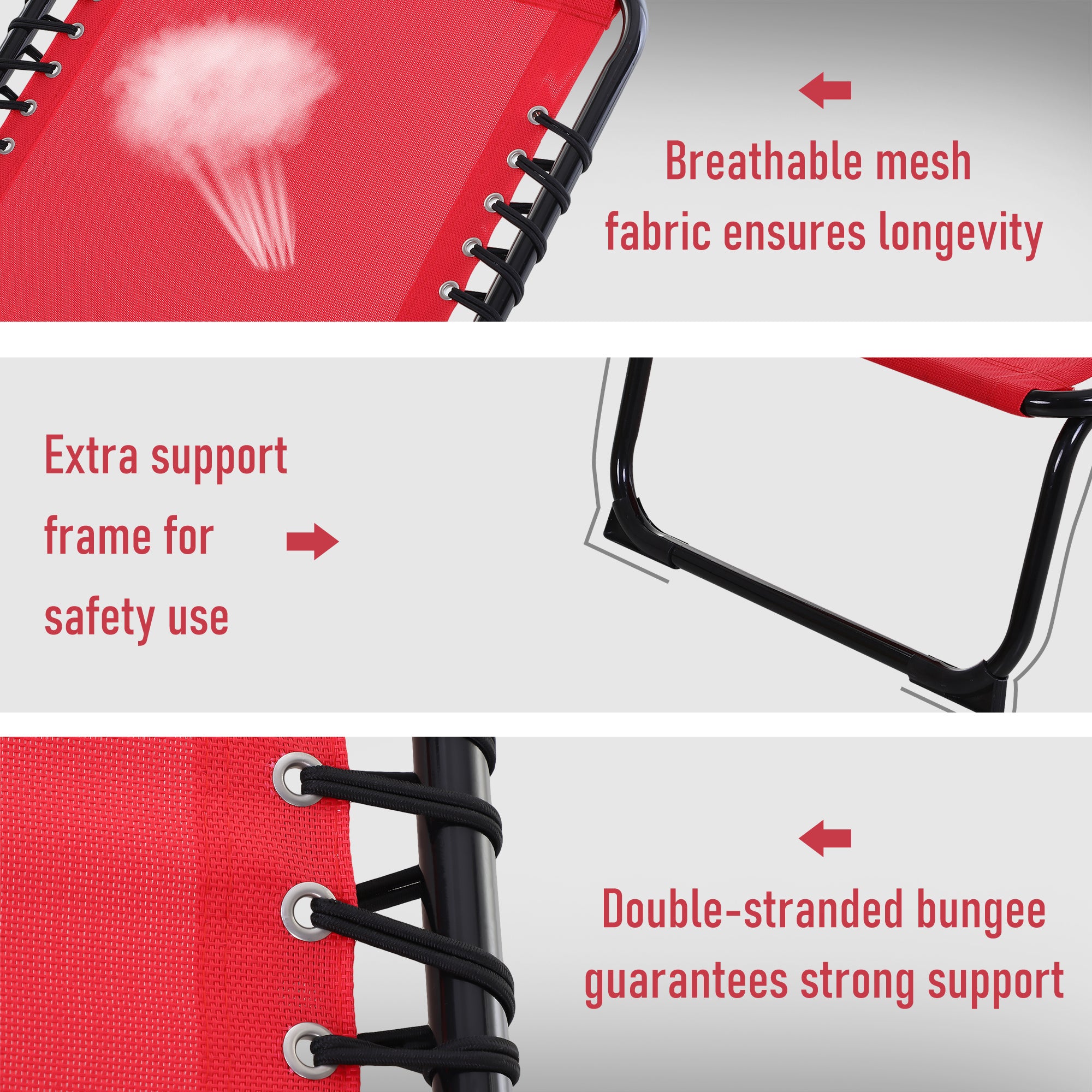 Outsunny Outdoor Folding Lounge Chair, 4-Level Adjustable Chaise Lounge with Headrest, Tanning Chair Beach Bed Reclining Lounger Cot for Camping, Hiking, Backyard, Wine Red