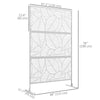 Outsunny Metal Outdoor Privacy Screen, Decorative Outdoor Divider with Stand and Expansion Screws, Freestanding Privacy Panel for Garden, Backyard, Deck, Large Leaf Style, White