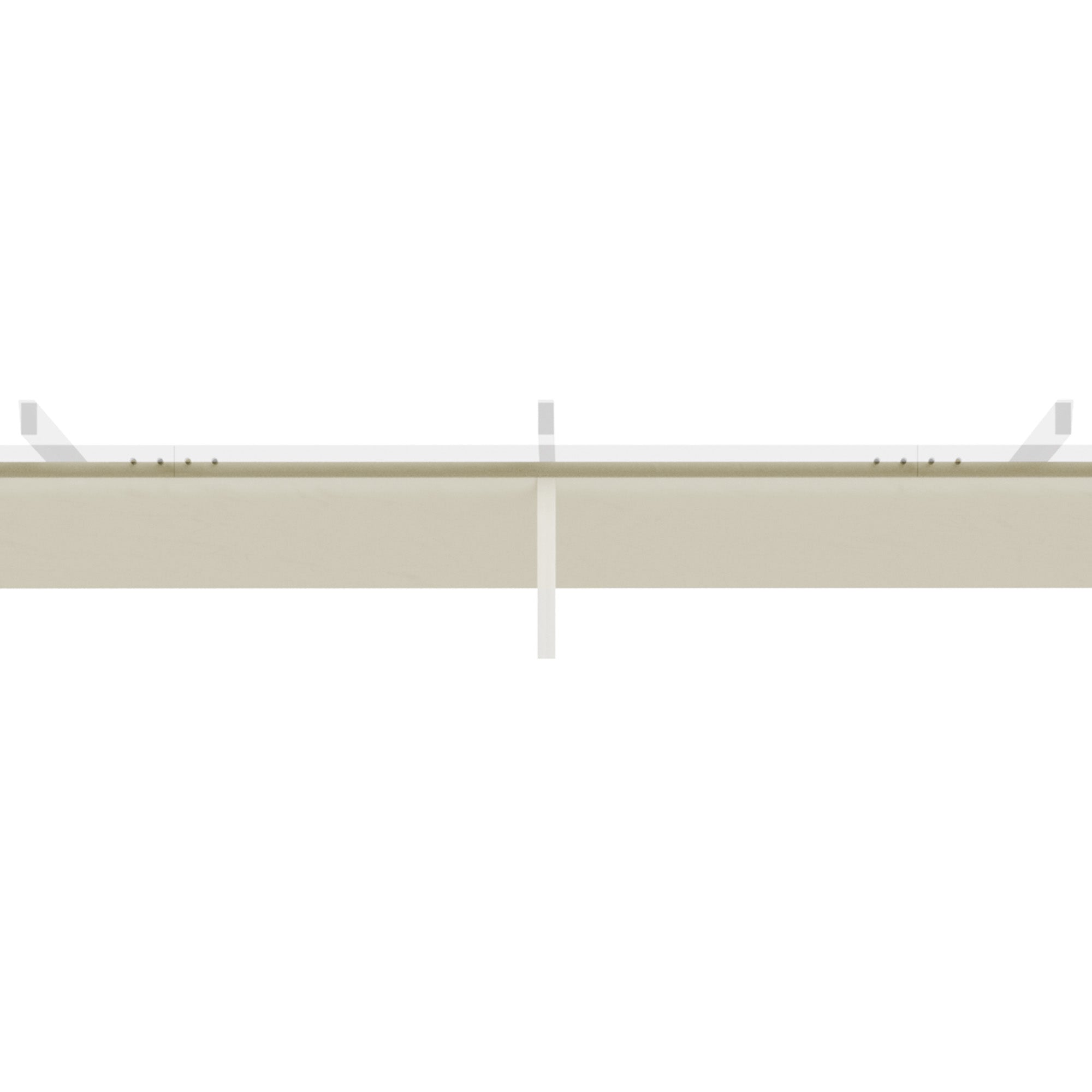Outsunny Retractable Replacement Pergola Canopy for 10' x 13' Pergola, Pergola Cover Replacement, Cream White