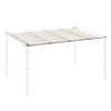 Outsunny Retractable Replacement Pergola Canopy for 10' x 13' Pergola, Pergola Cover Replacement, Cream White