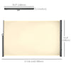 Outsunny 118" x 71" Retractable Side Awning Patio Outdoor Folding Privacy Screen with Resistance to UV Rays & Wind, Cream White