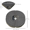 Outsunny 4-Piece Cantilever Offset Patio Umbrella Circular Base Stand w/Carry Handles, Water & Sand Filled