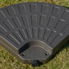 Outsunny 4-Piece Cantilever Offset Patio Umbrella Circular Base Stand w/Carry Handles, Water & Sand Filled