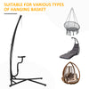 Outsunny Hammock Chair Stand Only, Metal C-Stand for Hanging Hammock Chair with Tray for Indoor, Outdoor, Porch, Patio, Black