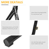 Outsunny Hammock Chair Stand Only, Metal C-Stand for Hanging Hammock Chair with Tray for Indoor, Outdoor, Porch, Patio, Black