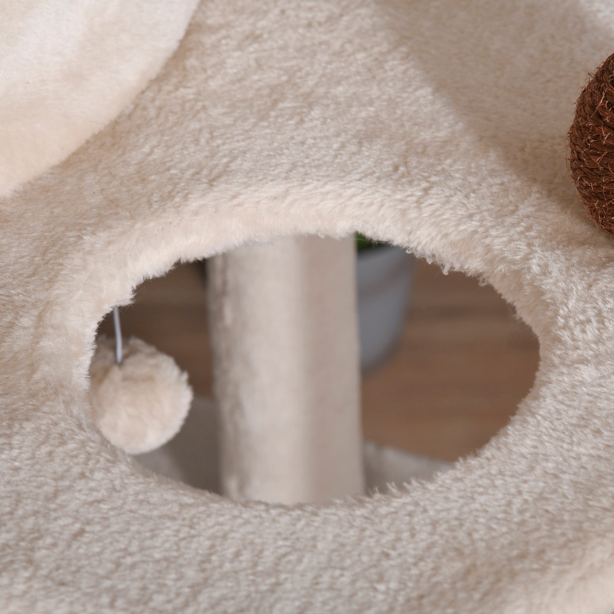 PawHut 68" Cat Tree Tower, Large Cat Condo Furniture, Multi-Level Cat Tower with Scratching Posts, Ramp, Perches, Dangling Balls - Beige