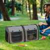 PawHut 39" Travel Pet Carrier, Portable Soft-Sided Cat Carrier with Divider, Two Compartments, Soft Cushions & Storage Bag, Grey