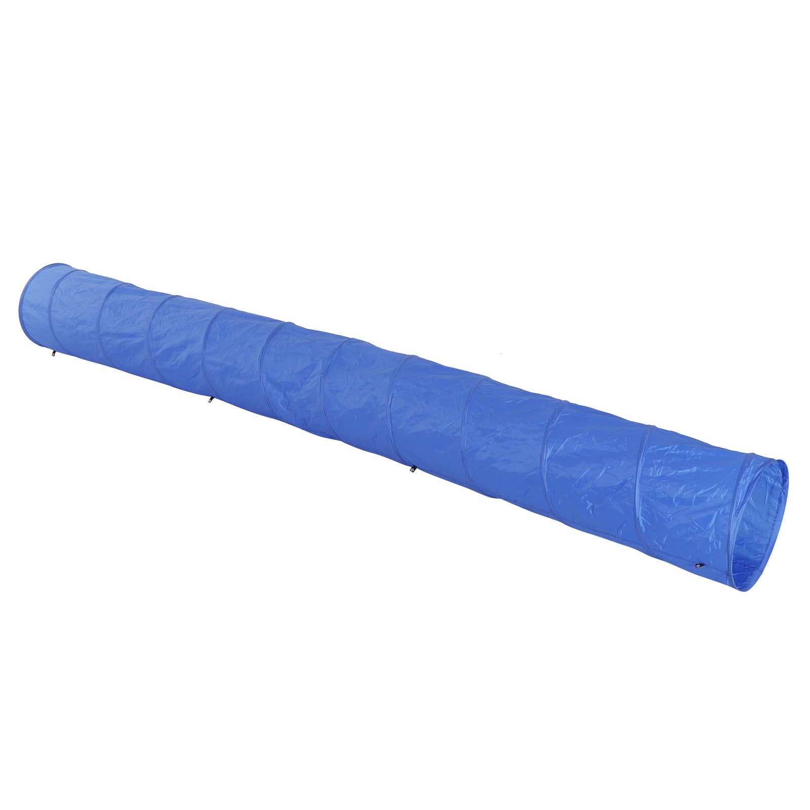 PawHut 5663-0239 16.4' 300D Oxford Portable Puppy Dog Tunnel Pet Agility Exercise Training Soft Crate, Blue