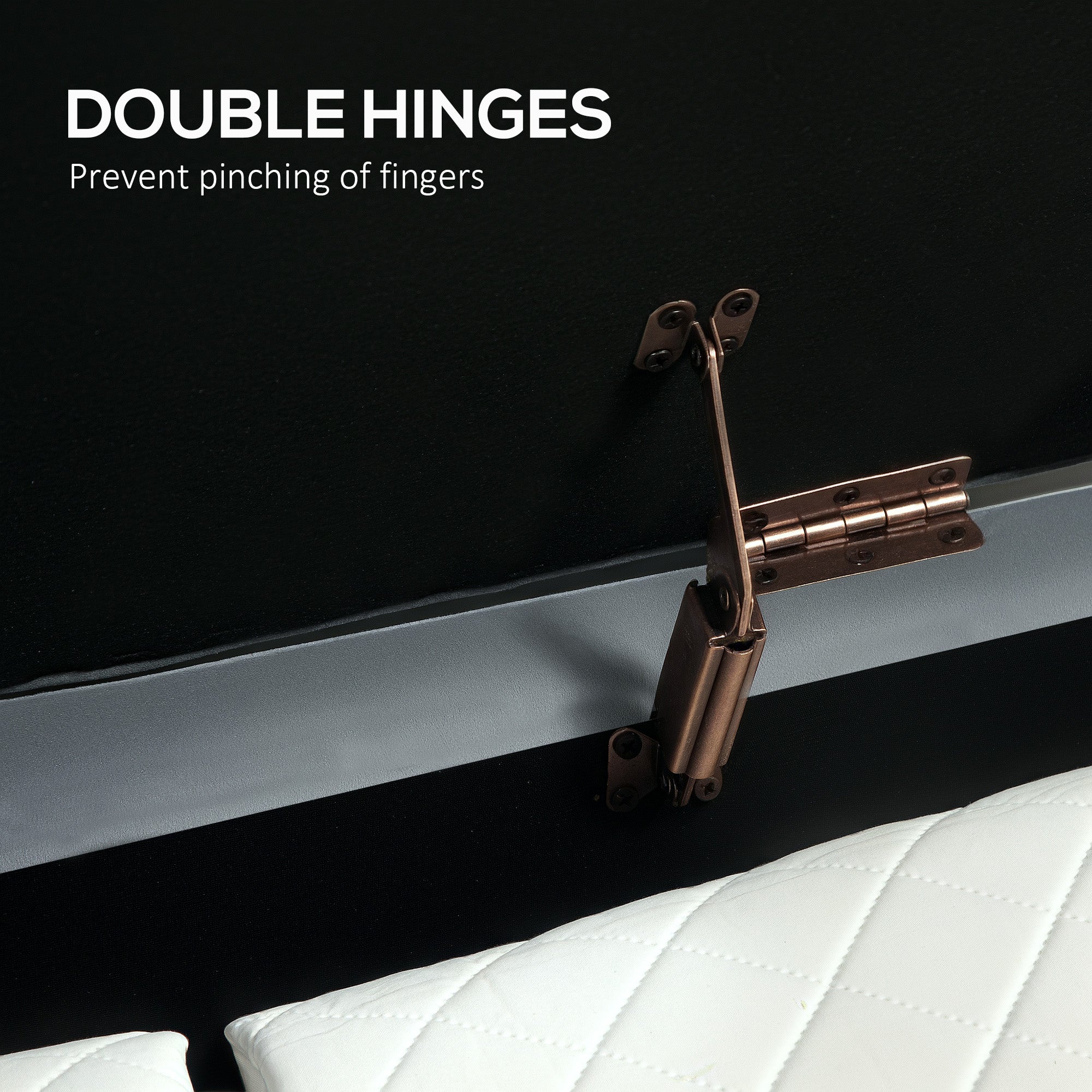 HOMCOM Upholstered Bedroom Bench, Channel Tufted Storage Bench, Bench Seat with Thick Padding and Metal Legs, Ottoman Bench for Bedroom Living Room, Hallway, Grey