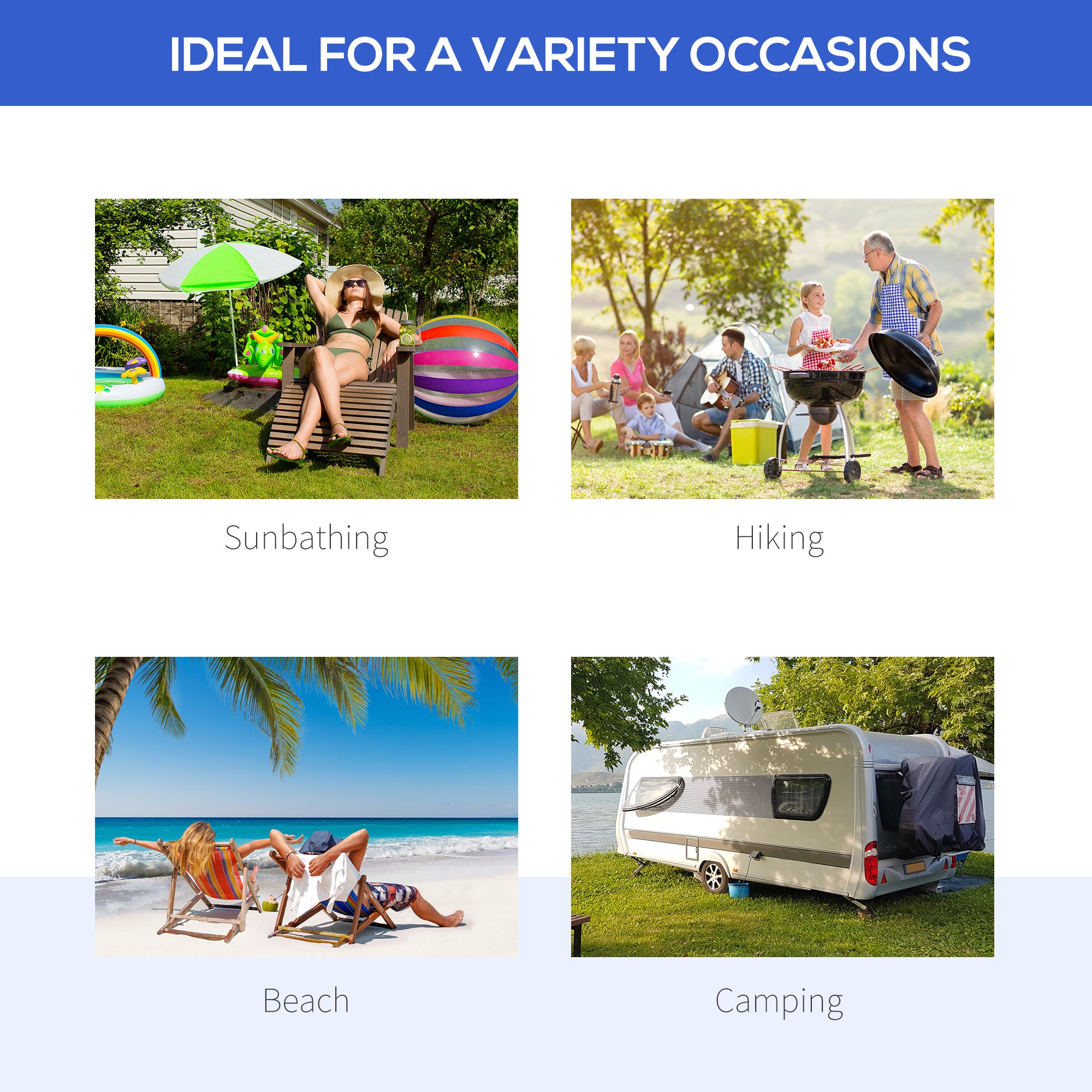 Outsunny Folding Camping Cot for Adults Portable Outdoor Sleeping Bed for Office Beach Home, Blue