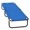 Outsunny Folding Camping Cot for Adults Portable Outdoor Sleeping Bed for Office Beach Home, Blue