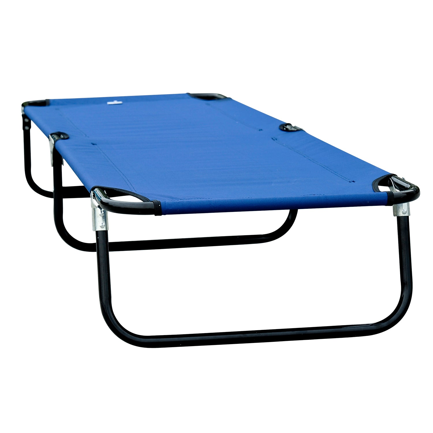 Outsunny Folding Camping Cot for Adults Portable Outdoor Sleeping Bed for Office Beach Home, Blue