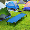 Outsunny Folding Camping Cot for Adults Portable Outdoor Sleeping Bed for Office Beach Home, Blue
