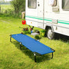 Outsunny Folding Camping Cot for Adults Portable Outdoor Sleeping Bed for Office Beach Home, Blue