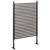 Outsunny Picket Metal Garden Fence for Hard & Soft Ground, 5 ft(H) Standing Outdoor Fencing with Feet, Animal Barrier Flower Bed Landscape Edging, Brown