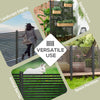 Outsunny Picket Metal Garden Fence for Hard & Soft Ground, 5 ft(H) Standing Outdoor Fencing with Feet, Animal Barrier Flower Bed Landscape Edging, Brown