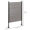 Outsunny Picket Metal Garden Fence for Hard & Soft Ground, 5 ft(H) Standing Outdoor Fencing with Feet, Animal Barrier Flower Bed Landscape Edging, Brown