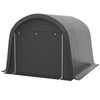 Outsunny 10' x 10' Garden Storage Tent, Heavy Duty Outdoor Shed, Waterproof Portable Shed Storage Shelter with Galvanized Steel Frame for Bike, Motorcycle, Garden Tools, Grey