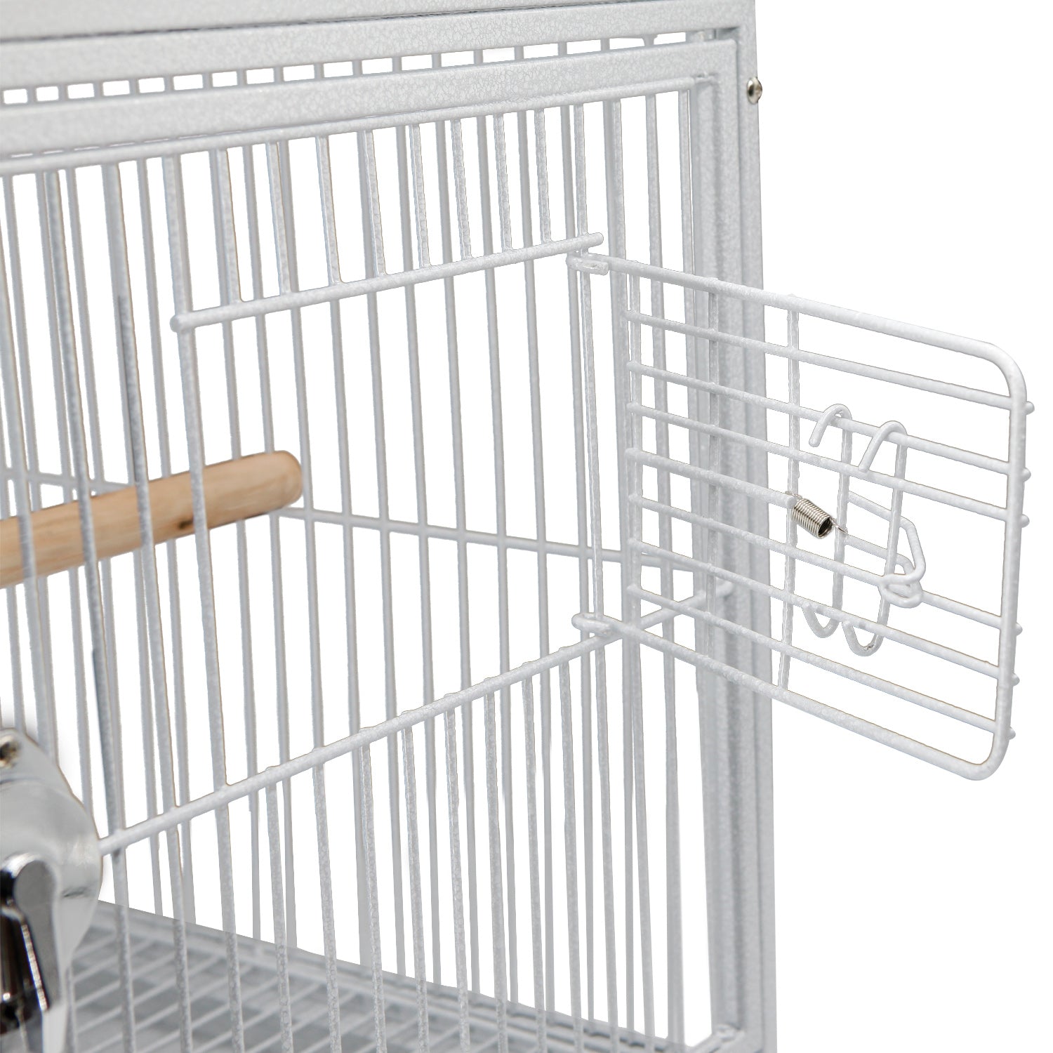 PawHut Heavy Duty Bird Cage Parrot Macaw Cage 18 "L x 14" W x 18" H Elevated Aviary House with Feeding Bowls
