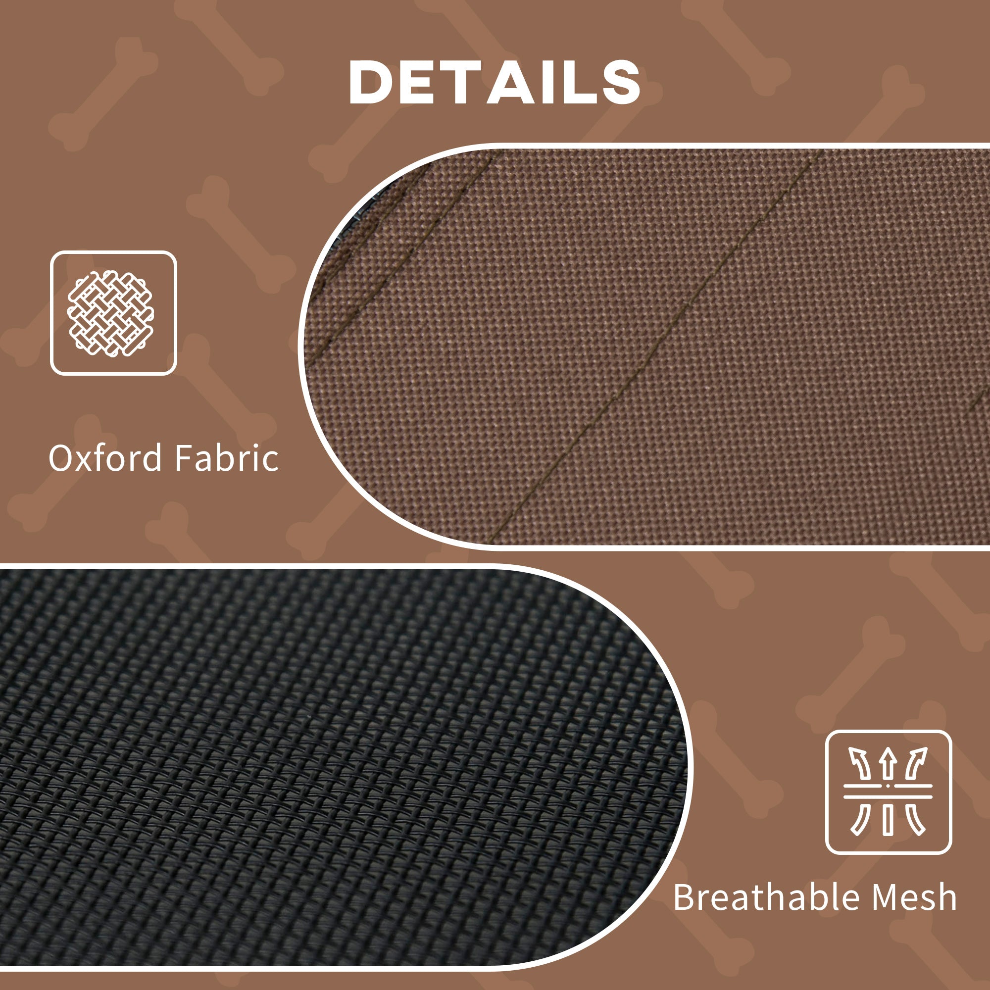 PawHut Elevated Dog Bed with Canopy, Portable Raised Dog Cot for S Sized Dogs, Indoor & Outdoor, 25" x 18" x 24", Coffee