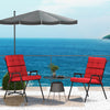 Outsunny 2-Piece Patio Chair Cushions Pillows, Seat Replacement Patio Cushions Set with Ties, Backrest Button Tufted for Indoor Outdoor Garden Furniture, Red