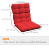 Outsunny 2-Piece Patio Chair Cushions Pillows, Seat Replacement Patio Cushions Set with Ties, Backrest Button Tufted for Indoor Outdoor Garden Furniture, Red