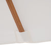 Outsunny 6.6x5ft  Fir Wooden Patio Umbrella Square Market Parasol Tilt Mechanism 6 Ribs Garden Sunshade, Cream White