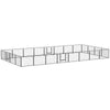 PawHut Dog Playpen, Heavy-duty Metal Puppy Play Pen, Pet Exercise Fences for Outside and Indoor, DIY Design with Door for Multiple Dogs, 24 Panels, 23.5"H