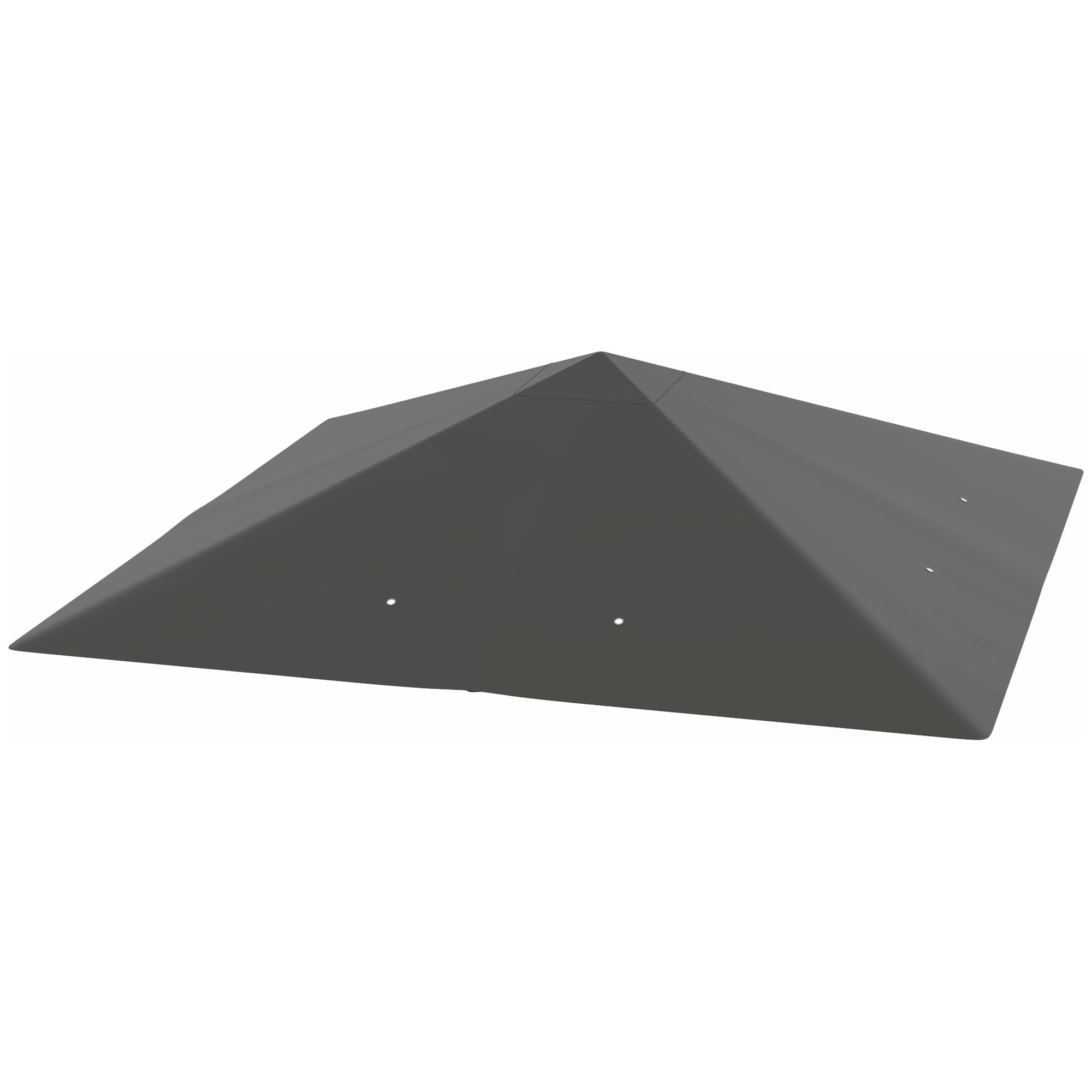 Outsunny 10' x 10' Gazebo Replacement Canopy Cover, Outdoor Gazebo Roof Replacement with Drain Holes, Water Resistant PVC Coating, 370g/㎡, UPF30+, TOP COVER ONLY, Grey