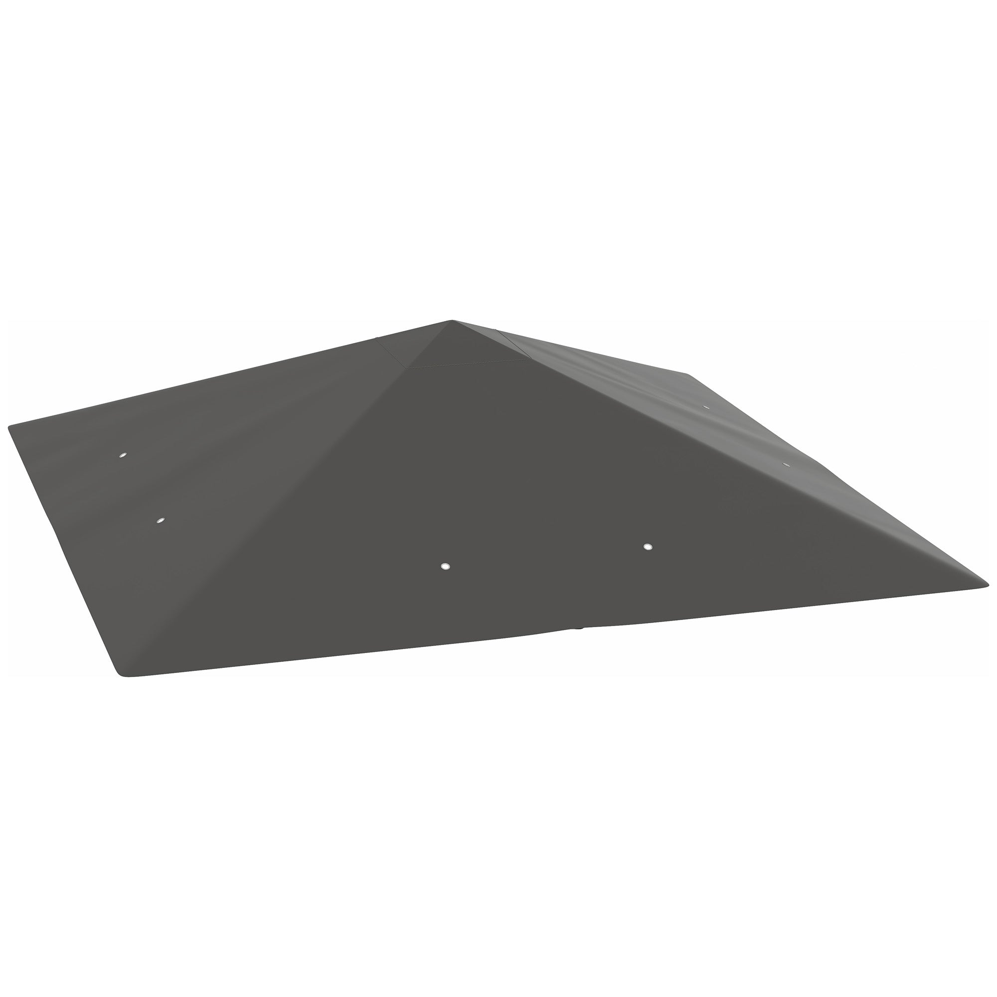 Outsunny 10' x 10' Gazebo Replacement Canopy Cover, Outdoor Gazebo Roof Replacement with Drain Holes, Water Resistant PVC Coating, 370g/㎡, UPF30+, TOP COVER ONLY, Grey