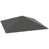 Outsunny 10' x 10' Gazebo Replacement Canopy Cover, Outdoor Gazebo Roof Replacement with Drain Holes, Water Resistant PVC Coating, 370g/㎡, UPF30+, TOP COVER ONLY, Grey