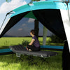 Outsunny Camping Cot for Adults with Mattress, 26.8" Wide Folding Bed with Carry Bag and Non-Slip Feet for Outdoor Travel Home Office, Max Load 330 LBS, Dark Grey