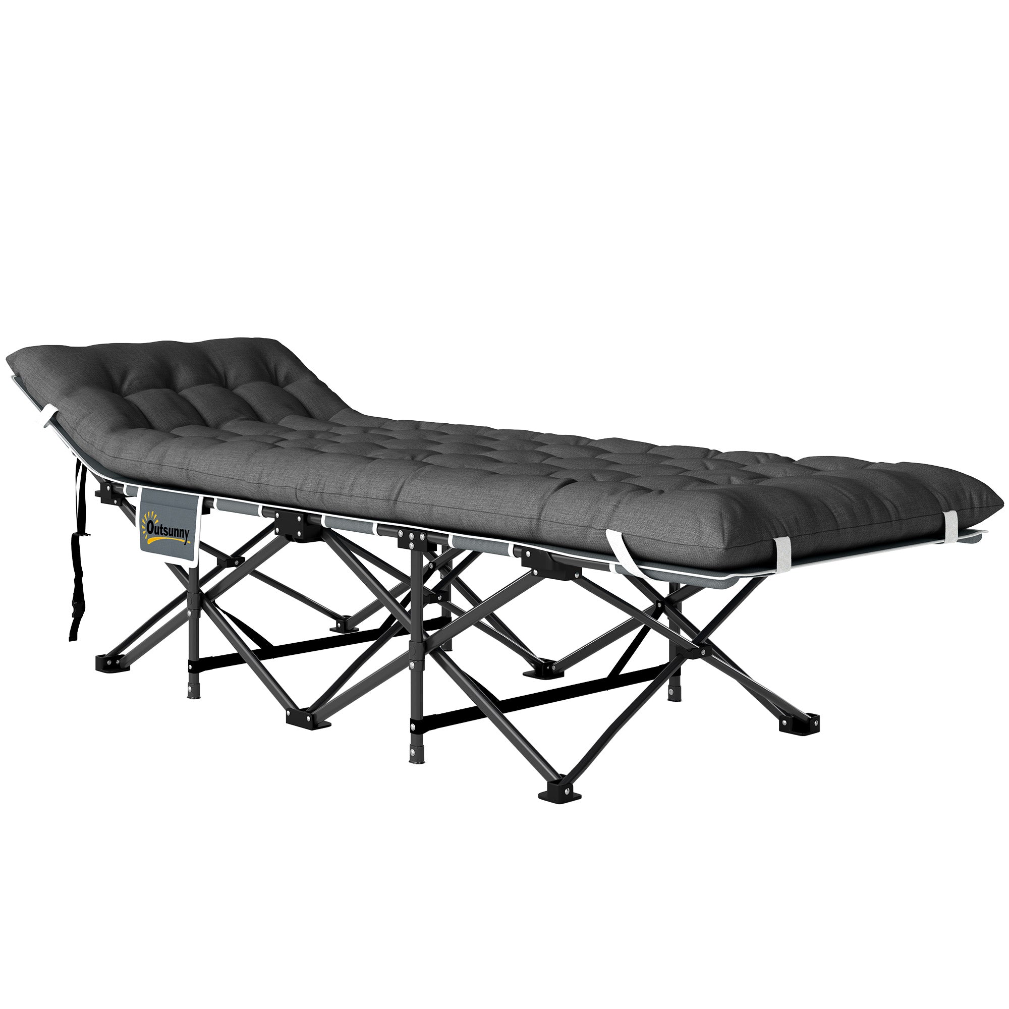 Outsunny Camping Cot for Adults with Mattress, 26.8