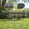 Outsunny Camping Cot for Adults with Mattress, 26.8" Wide Folding Bed with Carry Bag and Non-Slip Feet for Outdoor Travel Home Office, Max Load 330 LBS, Dark Grey