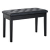 HOMCOM 30" Padded Storage Piano Bench Artist Keyboard Seat Faux Leather (Black)
