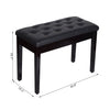 HOMCOM 30" Padded Storage Piano Bench Artist Keyboard Seat Faux Leather (Black)